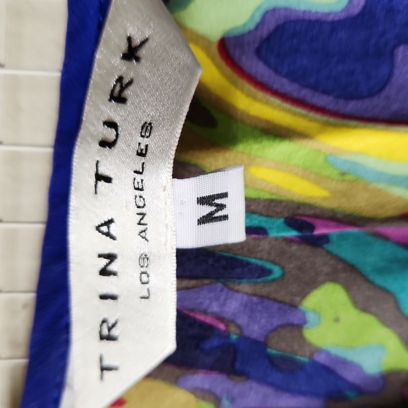 Trina Turk 100% pure silk‎ top Sz M - Picture 5 of 13